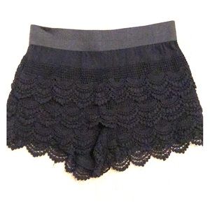 Small Black Lace Shorts